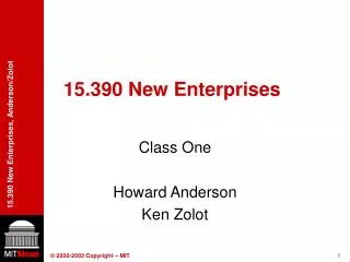 15.390 New Enterprises