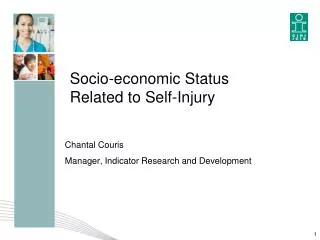 Socio-economic Status Related to Self-Injury