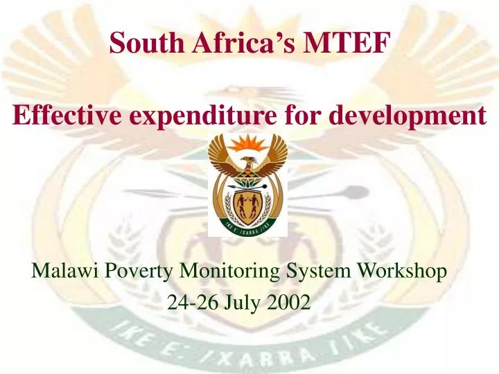 south africa s mtef effective expenditure for development