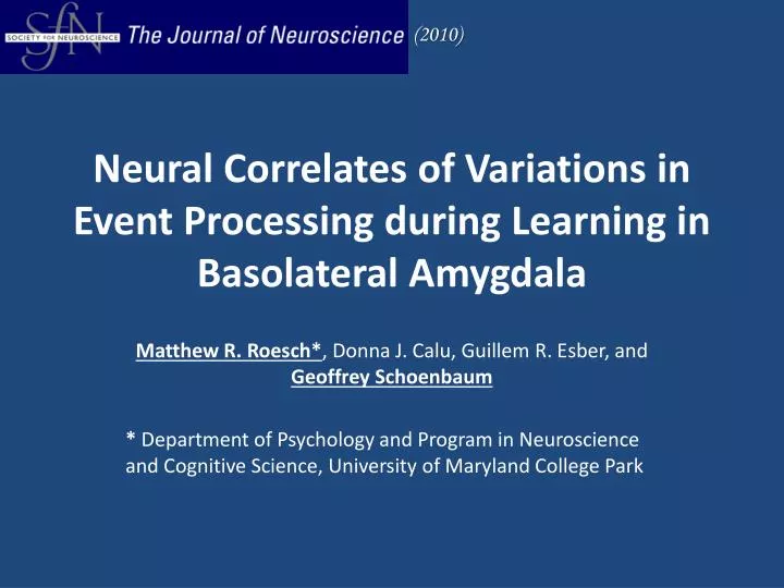 neural correlates of variations in event processing during learning in basolateral amygdala