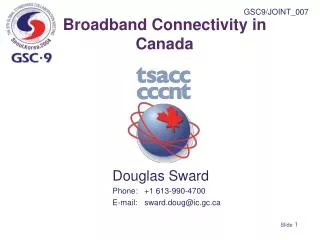 Broadband Connectivity in Canada