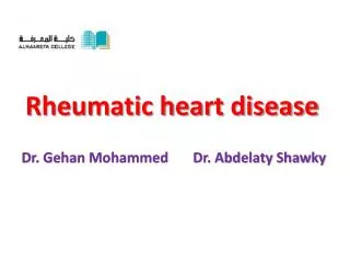 Rheumatic heart disease