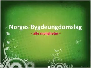 norges bygdeungdomslag