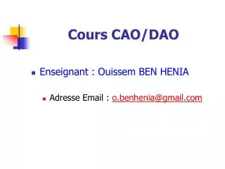 cours cao dao
