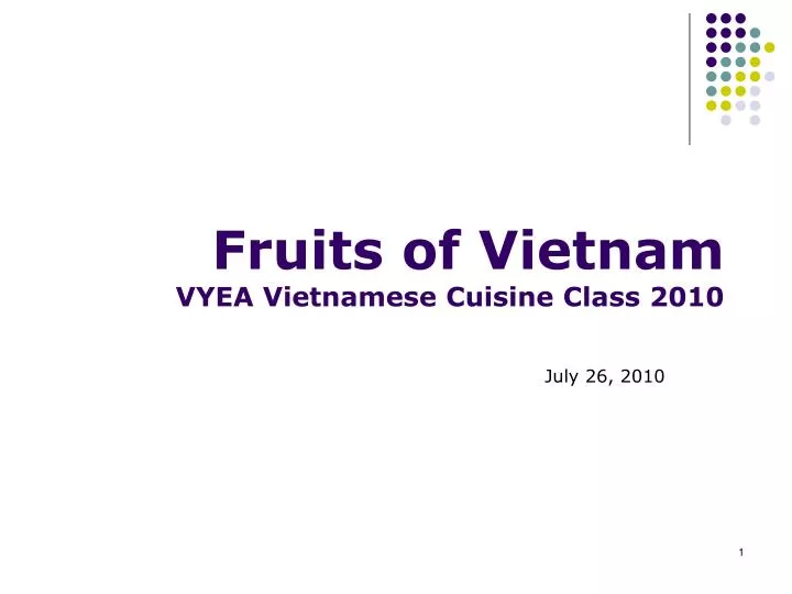 fruits of vietnam vyea vietnamese cuisine class 2010