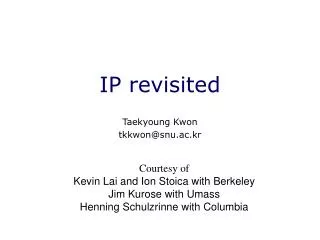IP revisited