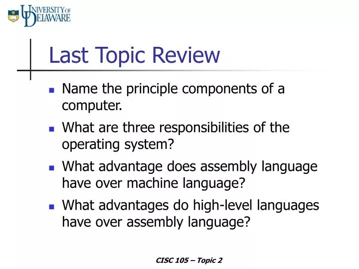 last topic review