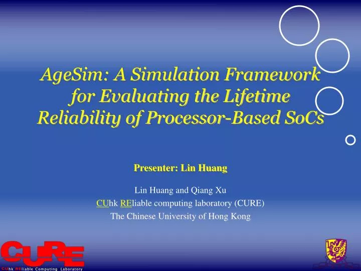 agesim a simulation framework for evaluating the lifetime reliability of processor based socs