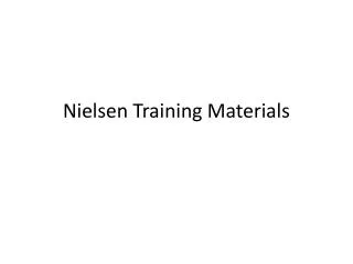 Nielsen Training Materials