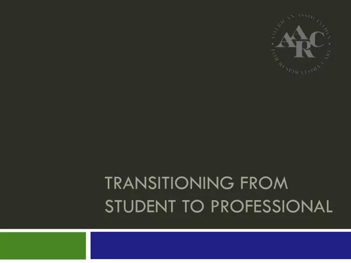transitioning from student to professional