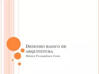 desenho basico de arquitetura