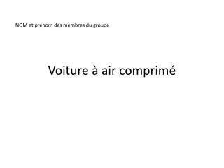 voiture air comprim