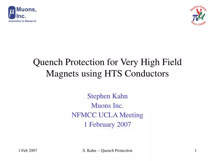 quench protection for very high field magnets using hts conductors