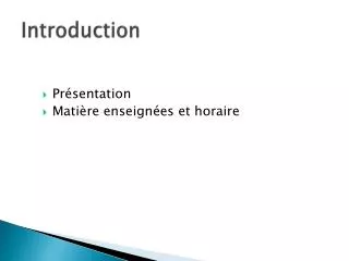 introduction