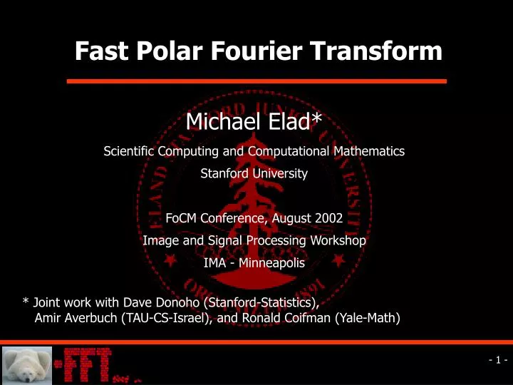 fast polar fourier transform