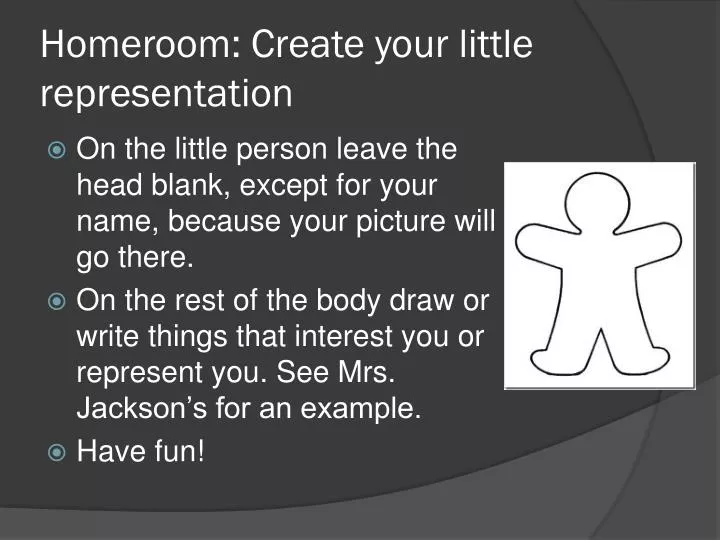 homeroom create your little representation