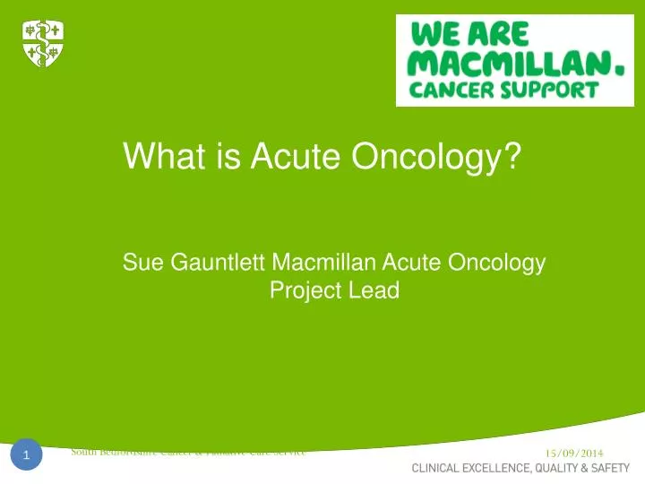 sue gauntlett macmillan acute oncology project lead