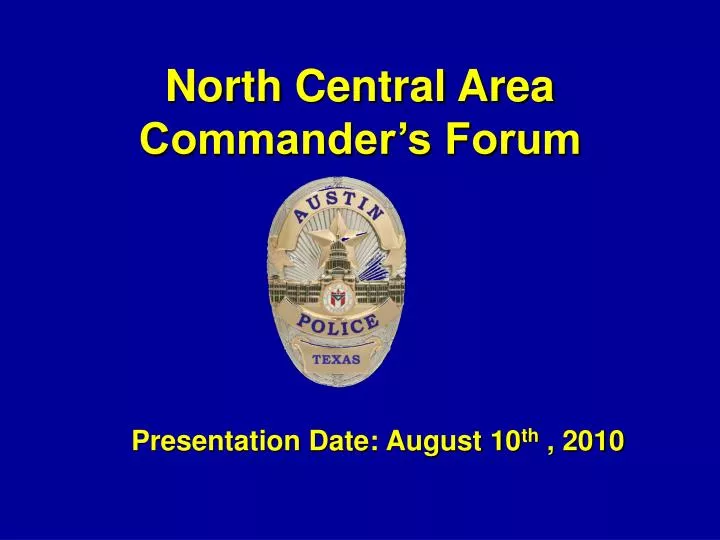 north central area commander s forum