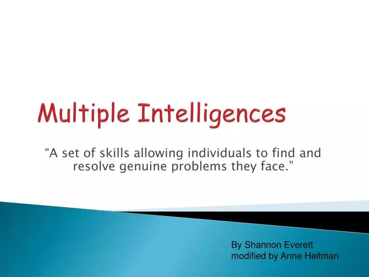 multiple intelligences