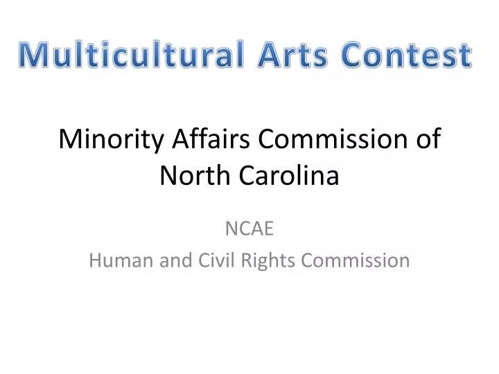 minority affairs commission of north carolina