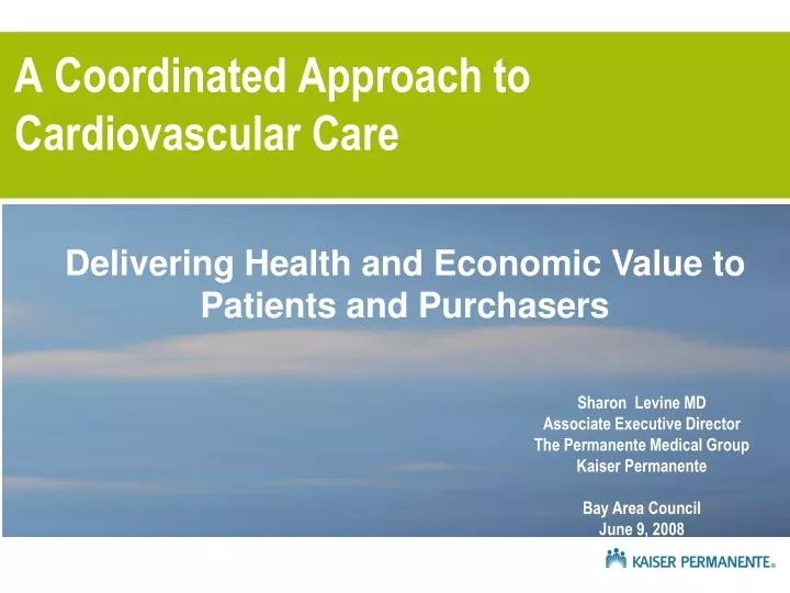 a coordinated approach to cardiovascular care