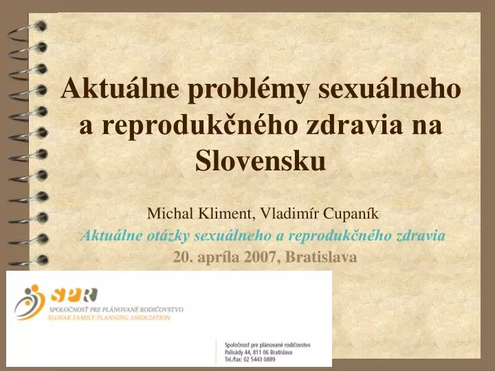aktu lne probl my sexu lneho a reproduk n ho zdravia na slovensku
