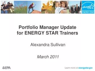 Portfolio Manager Update for ENERGY STAR Trainers