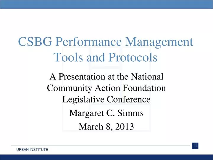 csbg performance management tools and protocols