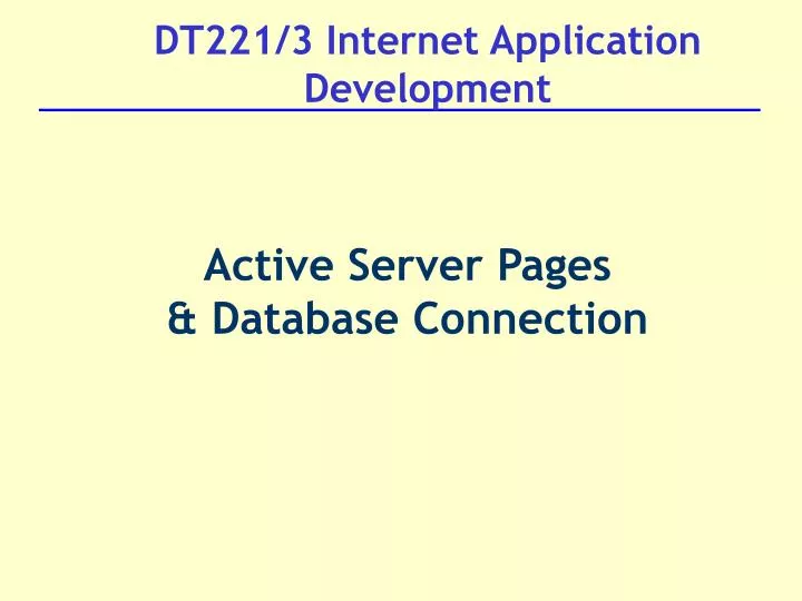 dt221 3 internet application development