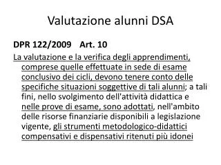 valutazione alunni dsa