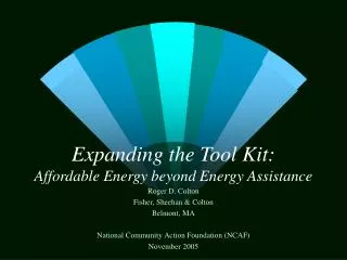 Expanding the Tool Kit: Affordable Energy beyond Energy Assistance