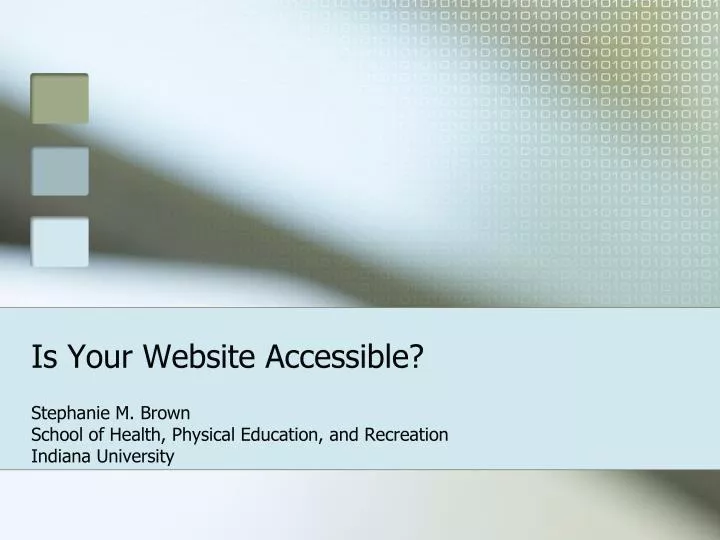 is your website accessible