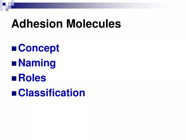 adhesion molecules