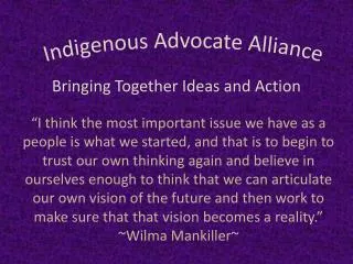 Indigenous Advocate Alliance