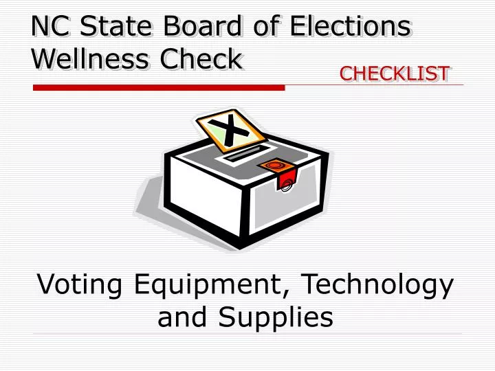 voting equipment technology and supplies