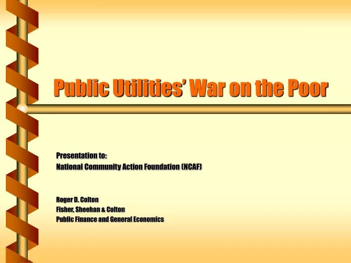 public utilities war on the poor