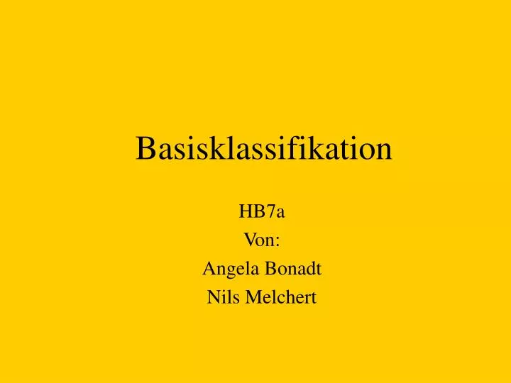 basisklassifikation