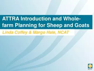 ATTRA Introduction and Whole-farm Planning for Sheep and Goats