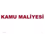 KAMU MALİYESİ - slide 1