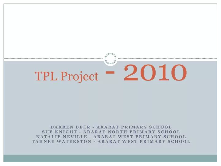 tpl project 2010