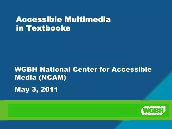 accessible multimedia in textbooks