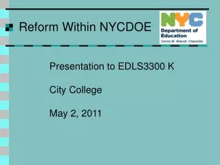Reform Within NYCDOE