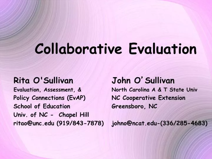 collaborative evaluation