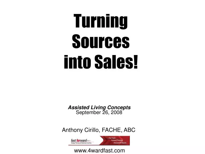 turning sources into sales