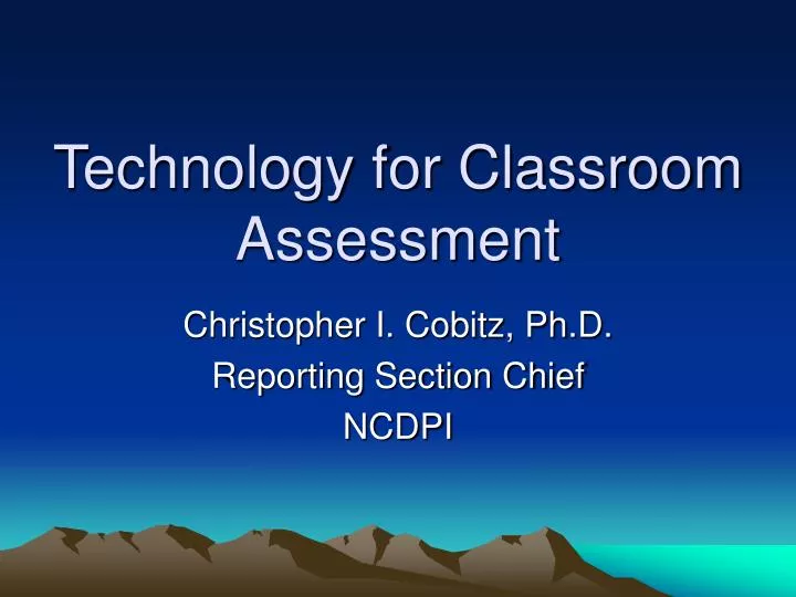 technology for classroom assessment