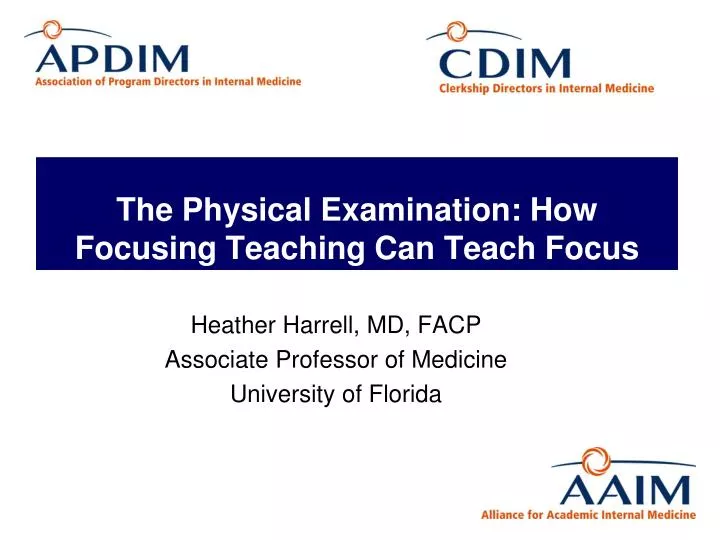 the physical examination how focusing teaching can teach focus