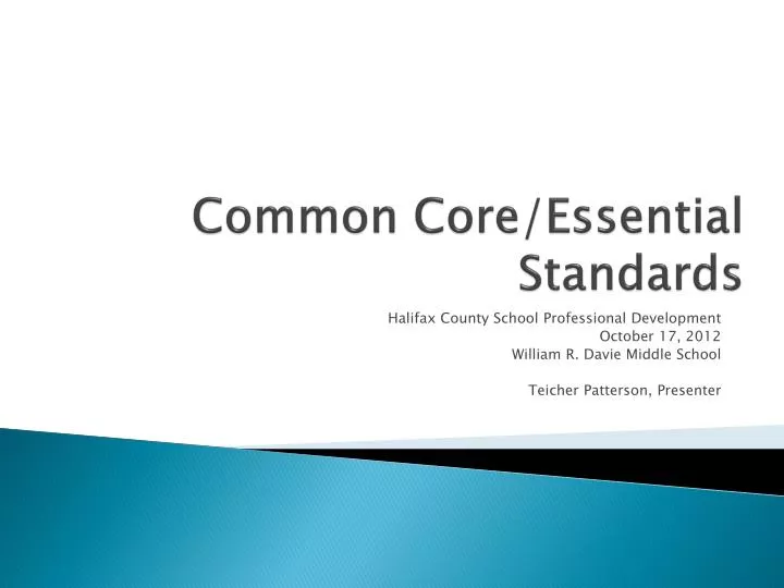 common core essential standards