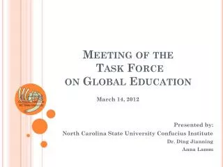 Meeting of the Task Force on Global Education