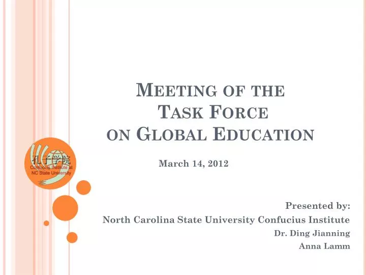 meeting of the task force on global education