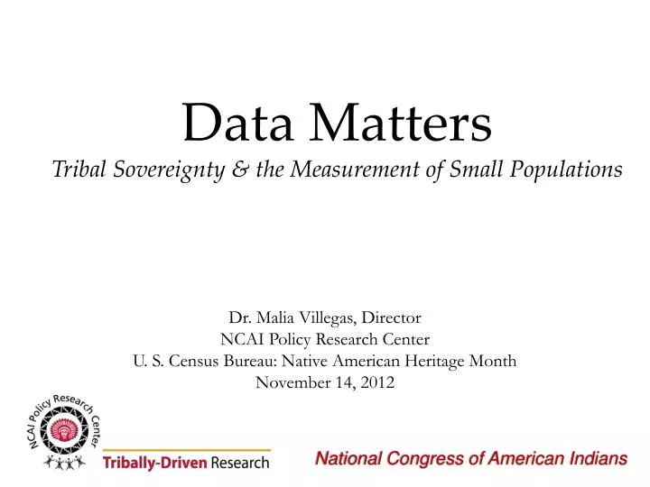 data matters tribal sovereignty the measurement of small populations